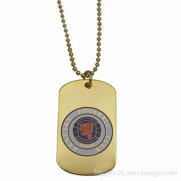 Dog Tag, Measures 50 x 29mm, Photo Etched with Soft Enamel Filled